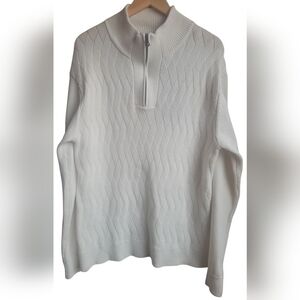 Weatherproof Cream and Blue Sweater